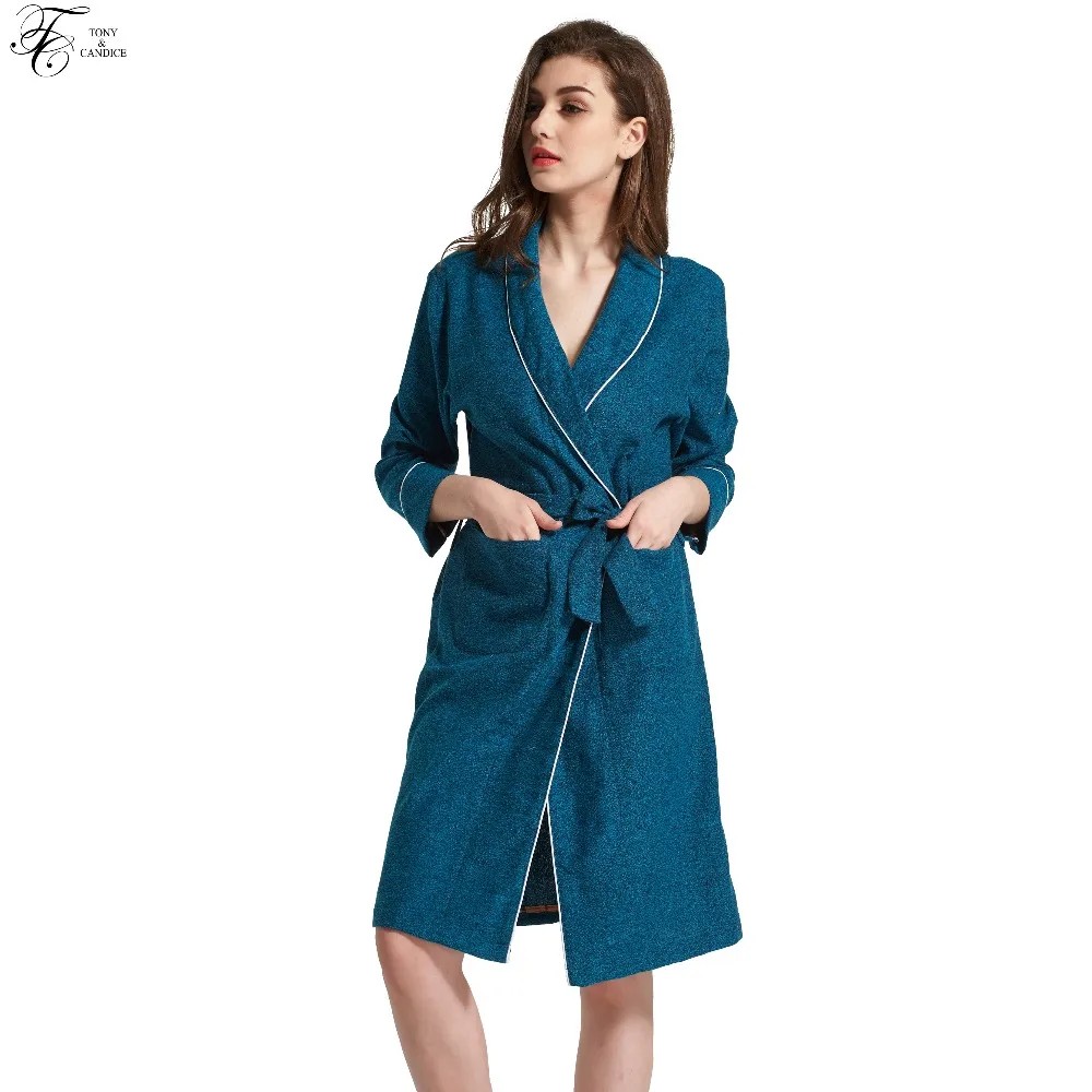 Женская Мягкая ночная рубашка с V образным вырезом|bathrobe women|bathrobe cotton womenbathrobe women |