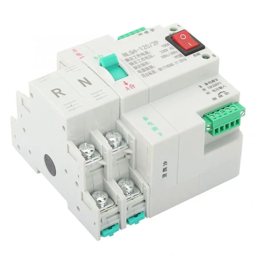 AC 230V 2P 63/80/100A двойной мощности автоматический переключатель передачи |