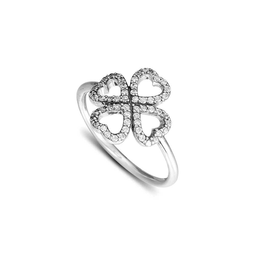 Женское кольцо из серебра 925 пробы с лепестками любви|ring sterling|925 sterling silver jewelryring |