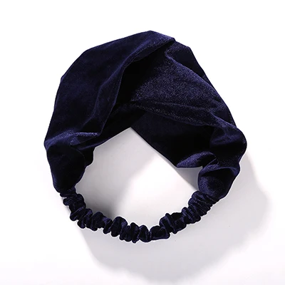 4305 royal blue Топ бантик Тюрбан повязка Цветочная эластичная повязка на голову обруч для волос в полоску аксессуары для волос для женщин и девочек скрученная завязанная повязка на голову - Цвет: 4305 royal blue