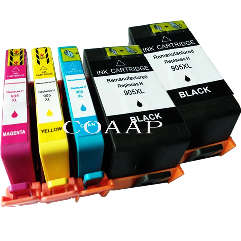 Cartucho de tinta coaap compatível para hp909 905xl hp 905 usado para officejet pro 6950 6956 6960 6970 impressora impressora