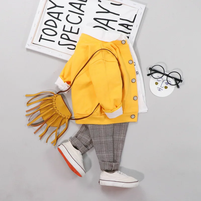Комплекты одежды для маленьких мальчиков 0-4 лет Детский кардиган + рубашка штаны