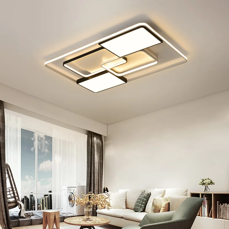 Минимализм современные светодиодные потолочные люстры Plafondlamp железная