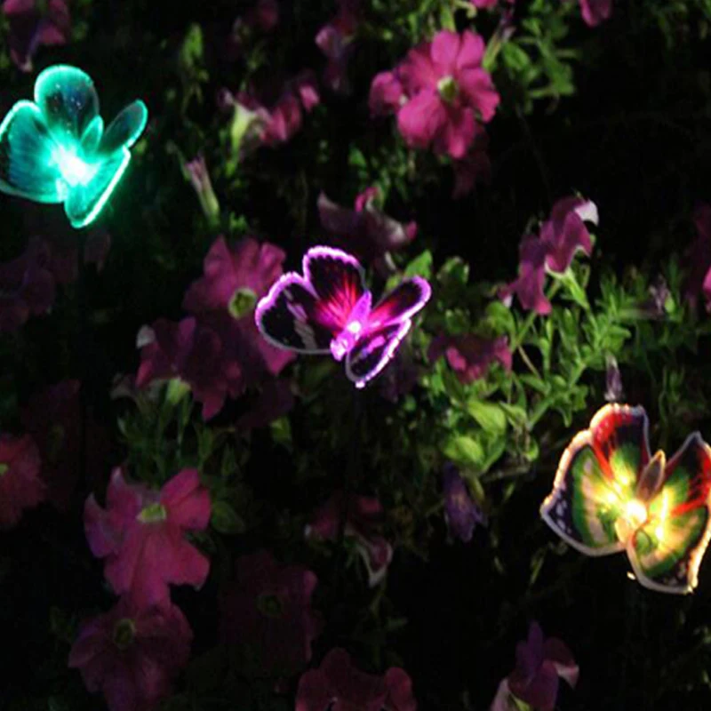 Color LED Garden Solar Light Outdoor Waterproof Butterfly Path Lawn Lamp Decoration solar garden lamp | Лампы и освещение