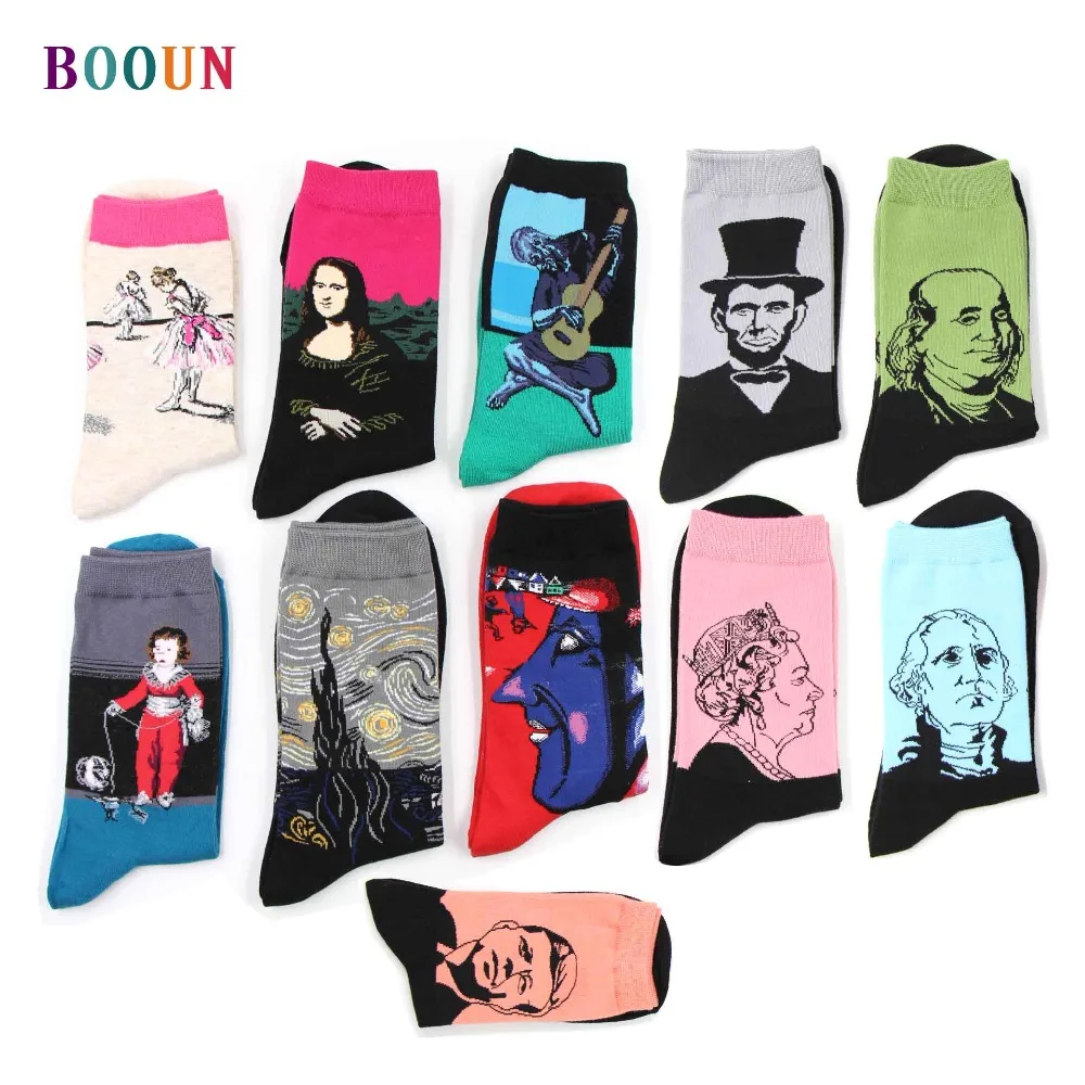 Новинка подарки Ван Гог женские пары хлопок художественные запасы Повседневный