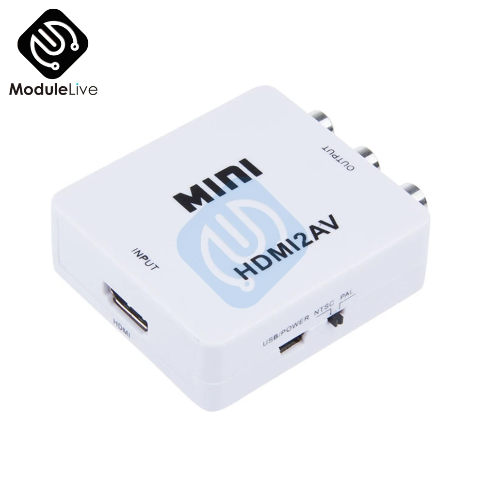 1080P Mini 0 5 м HDMI в RCA AV конвертер адаптер для Android TV Smart Box Ноутбук Chromecast NTSC/PAL HDMI2AV|mini
