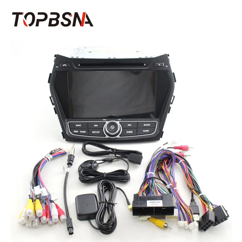 Автомобильный DVD-плеер TOPBSNA Android 10 для Hyundai IX45 Santa Fe 2012 2013 2014 GPS Navi мультимедийный 2 Din