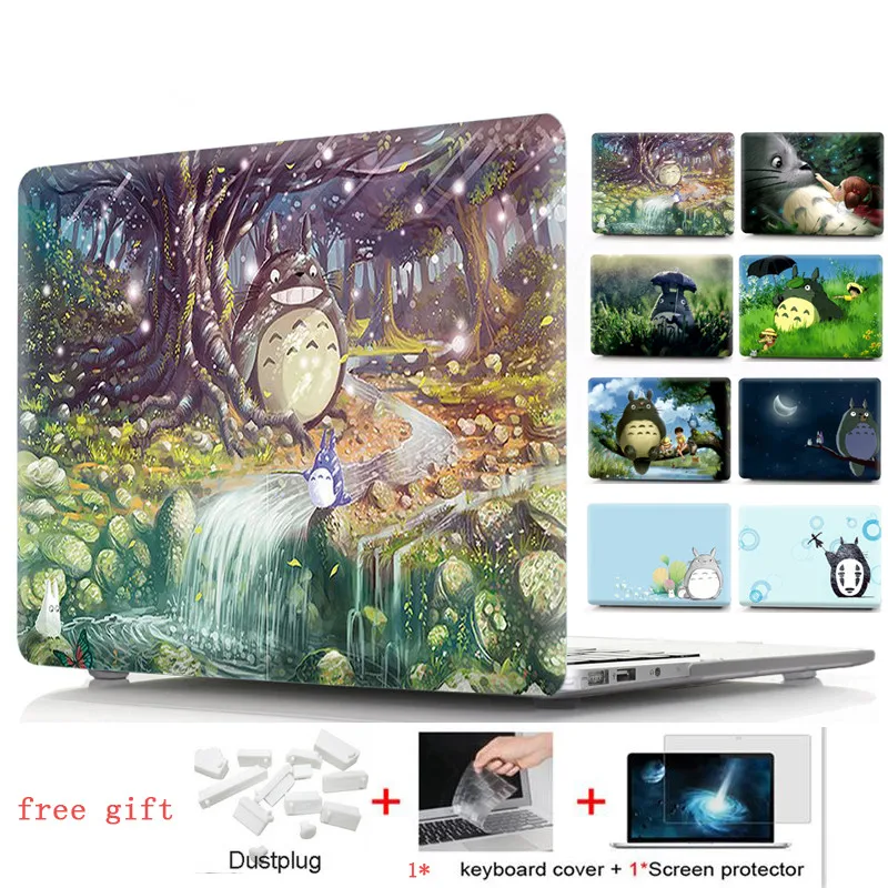 Тоторо милый ноутбук чехол для Apple Macbook air Pro retina 11 12 13 3 15 A1989 A1990 защитный мультфильм