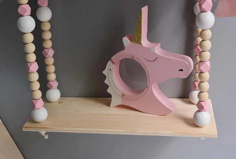 Скандинавская двойная деревянная настенная вешалка для хранения детская