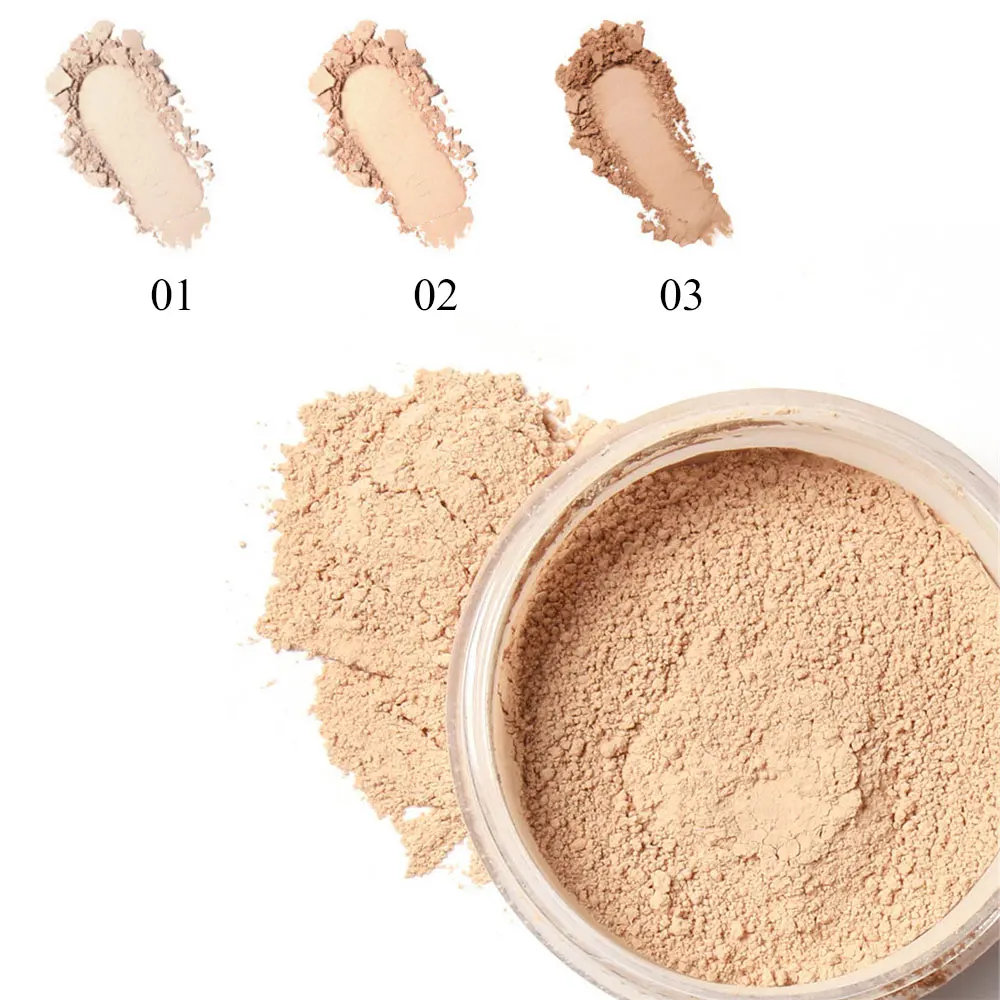 1Pc Loose Powder Face Makeup Waterproof Skin 3 Colors To Choose Accessories |