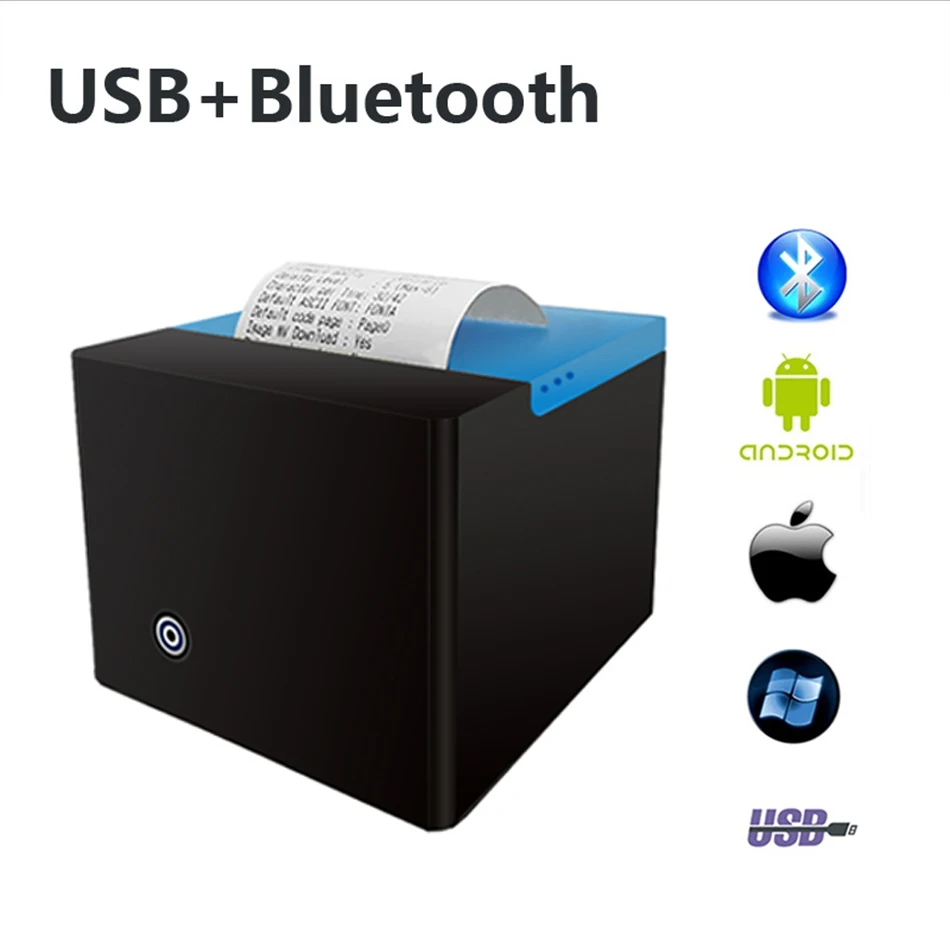 GZM5808 портативный термопринтер Мини Принтер Bluetooth принтер для iOS и Android 58 мм USB США