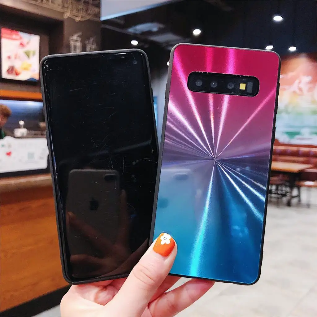 3D лазер CD блестящий чехол в градиентном для samsung Galaxy A10 A20 A30 A50 A60 A70 M10 A9 A7 2018 J4 J6 S10 S9 S8