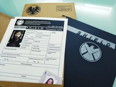 Мстители: Endgame Железный человек личный файл косплей реквизит документ крафт файл Тор Капитан Америка папка Тони Старк аксессуары