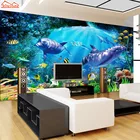 ShineHome-Мультяшные Подводные морские рыбки обои с рисунками ракушек 3d настенная бумага для гостиной рулоны для детского сада для детской спальни