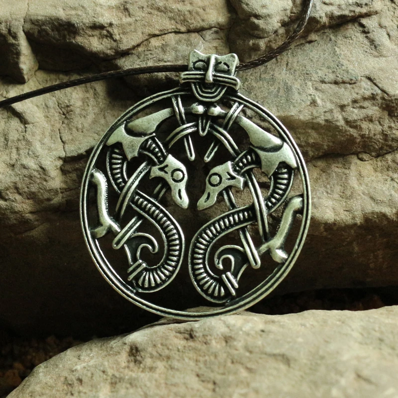 lanseis 1pcs retro Raven of Odin Hugin Jewelry Viking Scandinavian Solid men Pendant punk Necklace handmade jewelry | Украшения и