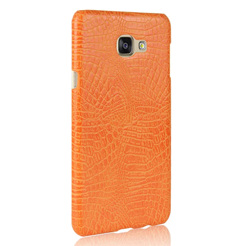 Для samsung Galaxy A5 чехол Роскошный с крокодиловым узором pu кожаный чехол для samsung SM-A510F/DS модная задняя крышка-чехол для телефона - Цвет: Orange