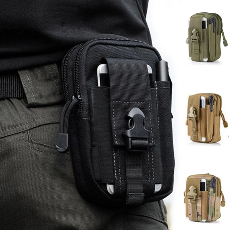 

Outdoor tool bushcraft Tactical Pouch Molle Military Army Backpack phone Case Pocket fishing camp hike climb hunt waist bag