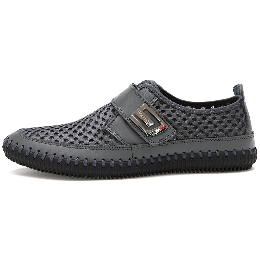QFFAZ 2018 New Men Casual Shoes Summer Mesh Brand Fashion Man Comfortable Breathable Loafers Soft | Обувь