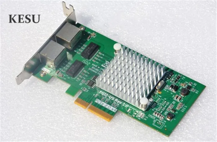 Сетевая карта I350 T2 PCI E 4X сервер с двойным портом RJ45 Gigabit Ethernet LAN Intel i350AM2 сетевая