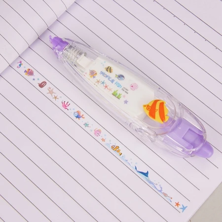 single piece 6 Rovtop Kawaii животные пресс тип декоративная лента-корректор набор дневник Канцтовары Школьные принадлежности для студентов DIY аксессуары - Цвет: single piece 6