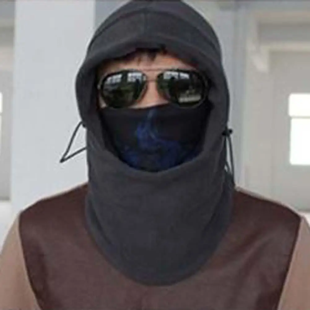 Hot Sale Thermal Fleece Hood Swat Wind Winter Stopper Face Mask Unisex Hat dark grey keep warm for men or women | Аксессуары для