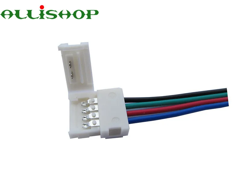 10 шт. 4pin LED коннектор аксессуары для 5050 RGB SMD полосы освещения мм ширина PCB провод