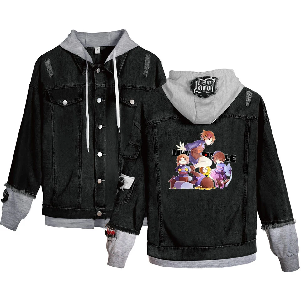 2019 undertale Hoodie Denim jackets Casual | Мужская одежда
