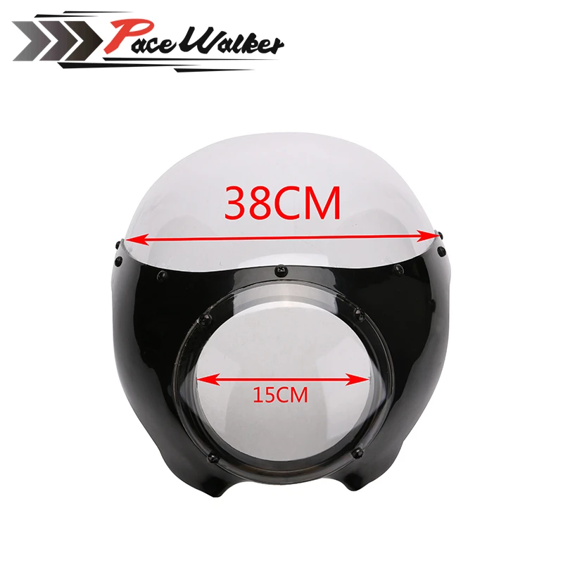 Черный 5 3/4 &quotКафе Racer фара обтекатель для Спортстер 883 1200 dyna|headlight fairing|cafe racer fairingcafe