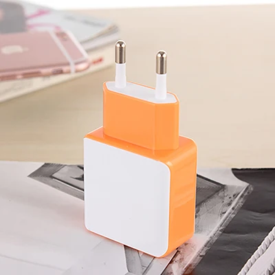 Orange OLESiT UNS-613, 5 В, а, быстрая зарядка, евро, США, вилка, настенное зарядное устройство, 2 порта, USB, зарядное устройство для путешествий, адаптер для iPhone, samsung, Nokia, LG и т. д - Тип штекера: Orange
