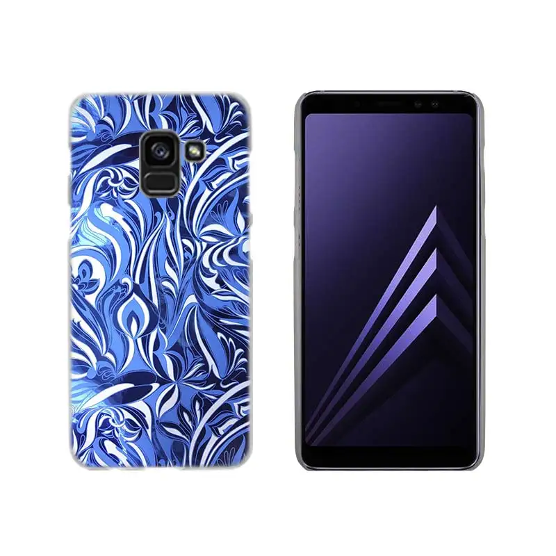 Китай(материк) Цветочный Узор Жесткий чехол для Samsung Galaxy A7 A6 A8 плюс A9 A3 A5 A30 или A20 A50 A60 A70