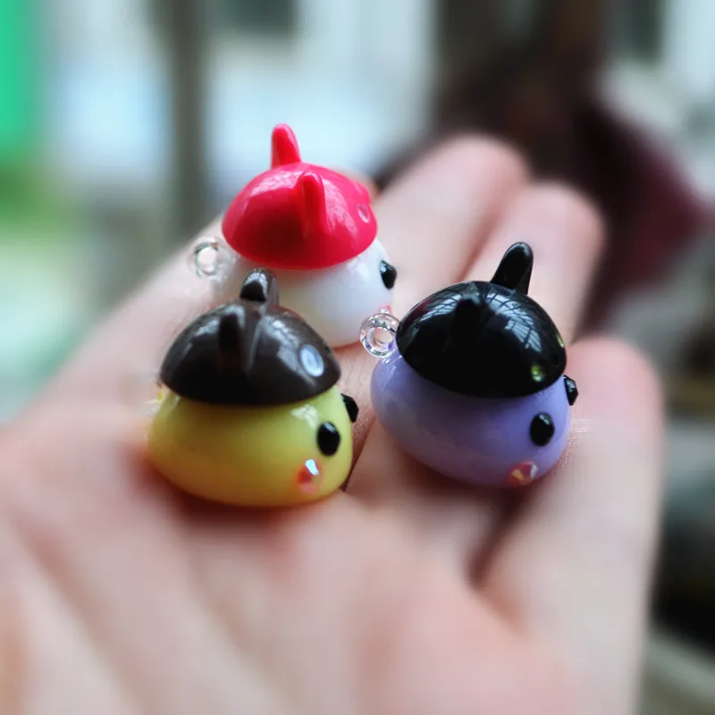 

cartoon teardrop silicone charms necklace pendant for DIY keychain accessory 3items mixed 9pcs(it is soft) 18mm