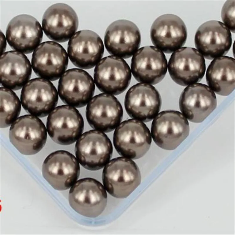 Loose 1.5mm-18mm Deep Coffee Color No Holes Pearl Bead DIY Plastic Imitation Beads for Garment Hand Craft Art Decoration | Дом и сад
