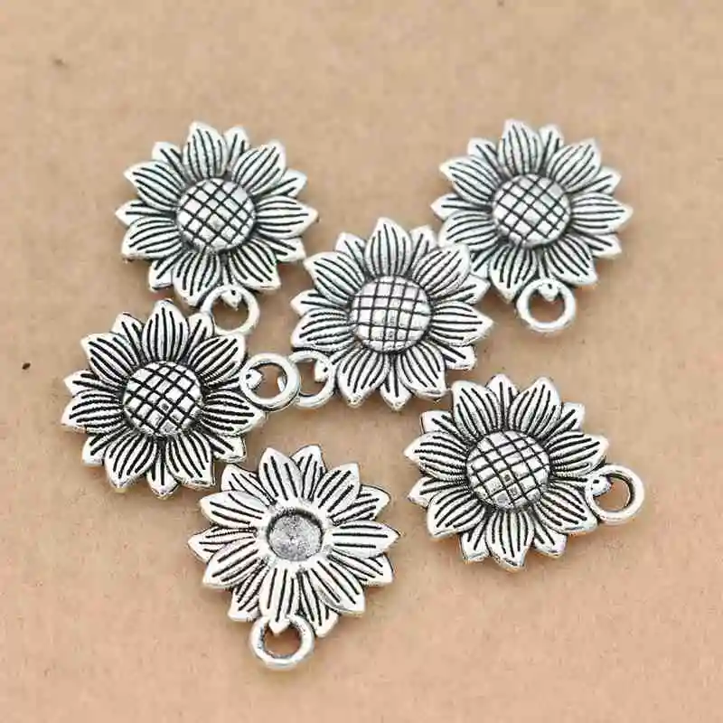 Подвеска в виде подсолнуха KJjewel тибетское серебряное покрытие ювелирные изделия