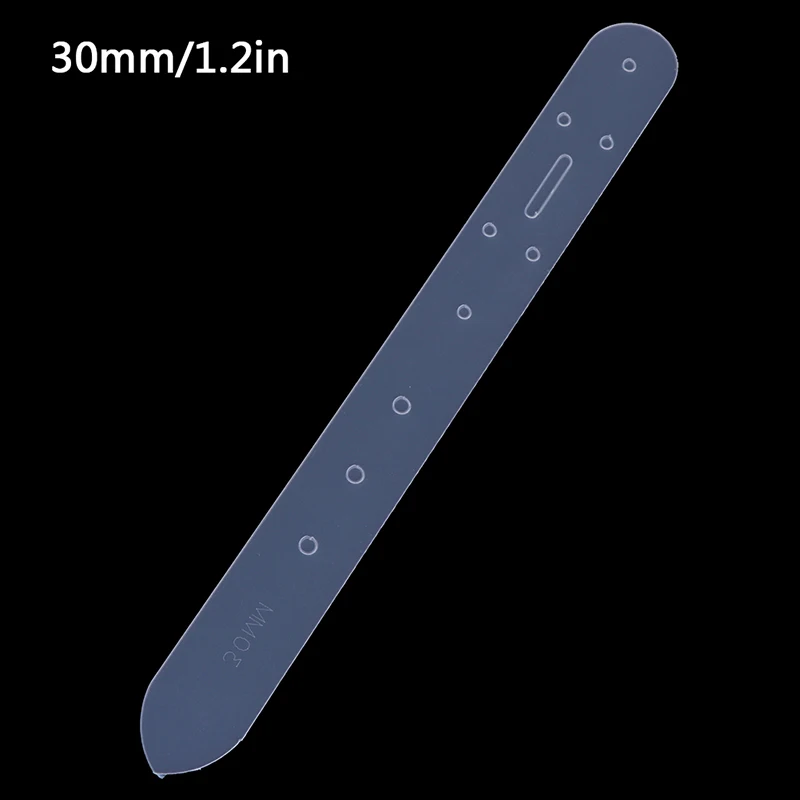30mm Инструмент для штамповки кожи процесс позиционирования кожаный ремень штамповка позиционирования шаблоны акриловый ремень заготовка Пряжка головка конец шаблон - Цвет: 30mm