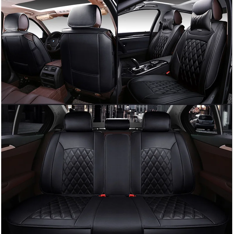 (Передняя + задняя) роскошные кожаные чехлы для автомобильных сидений KIA K2K3K4K5 Cerato