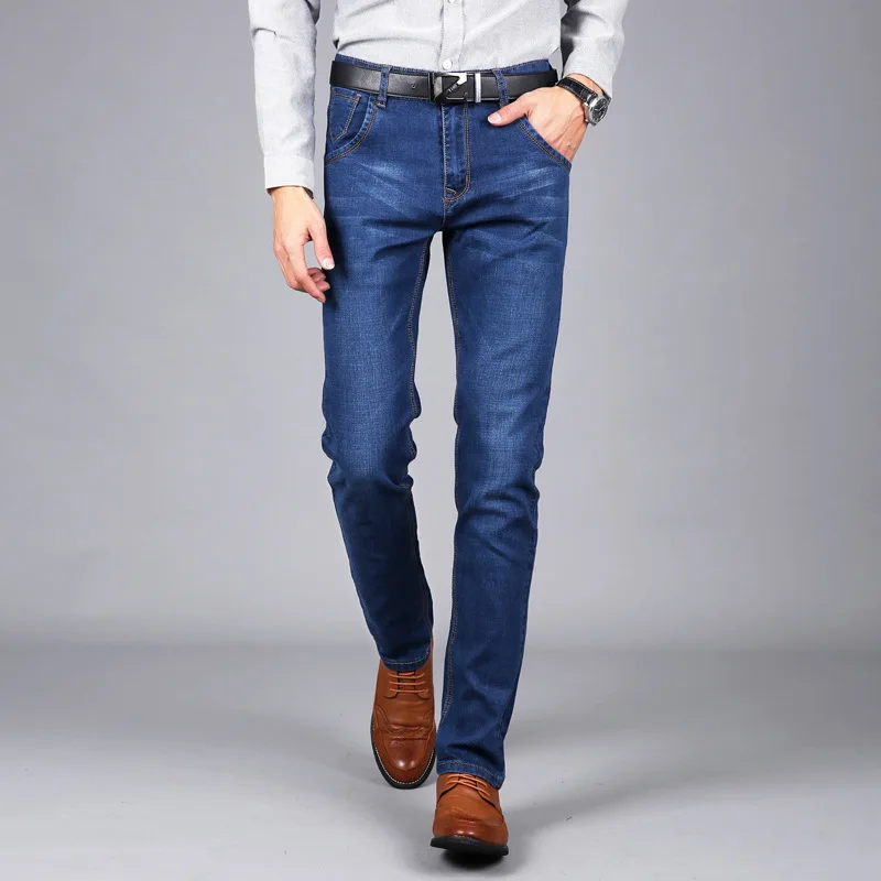 2019 новые джинсы мужские прямые облегающие стиль повседневная мужская