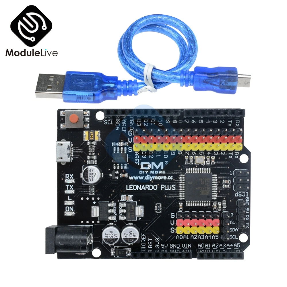 Макетная плата Leonardo R3 Plus Mcrocontroller модуль защиты I/O ATmega32U4 Pro Micro 5 в SPI IIC для Arduino