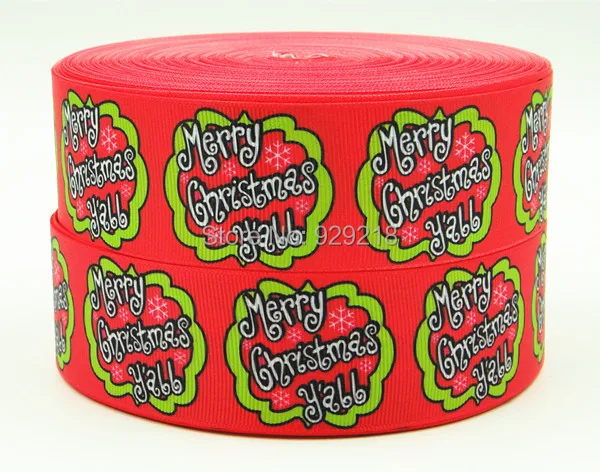 10 ярдов партия 1 5 дюйма 38 мм 140827019 Рождественская печатная лента grosgrain|printed grosgrain