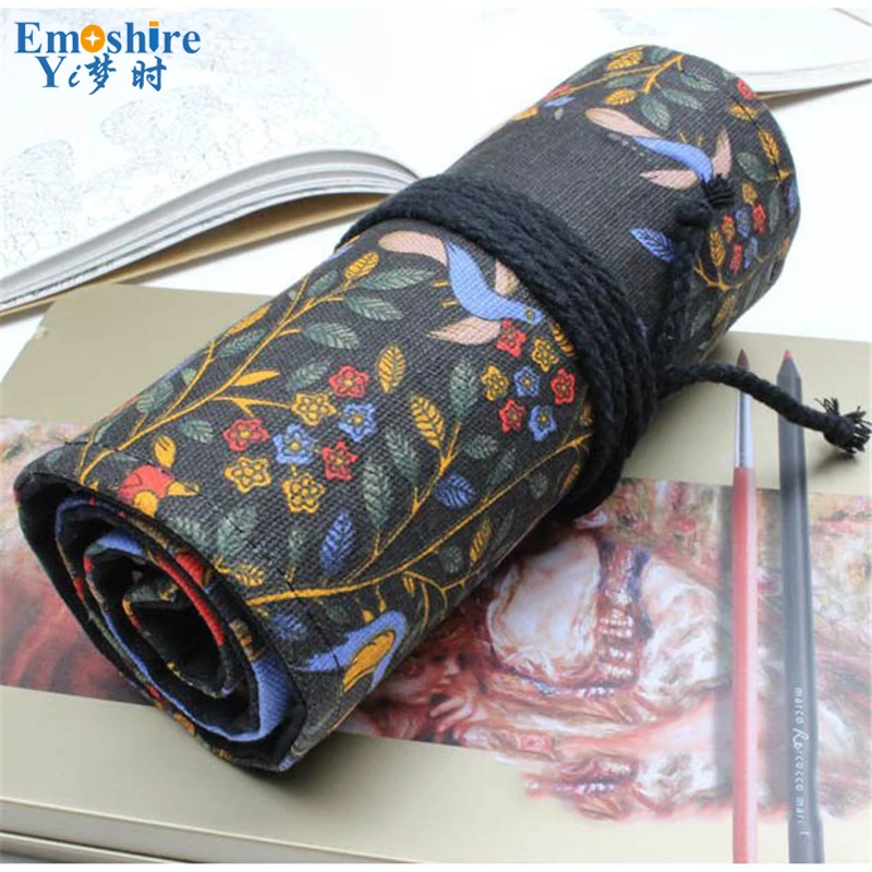 Пенал сумочка B053 для рисования на холсте|roll pencil case|roll up casepencil case |