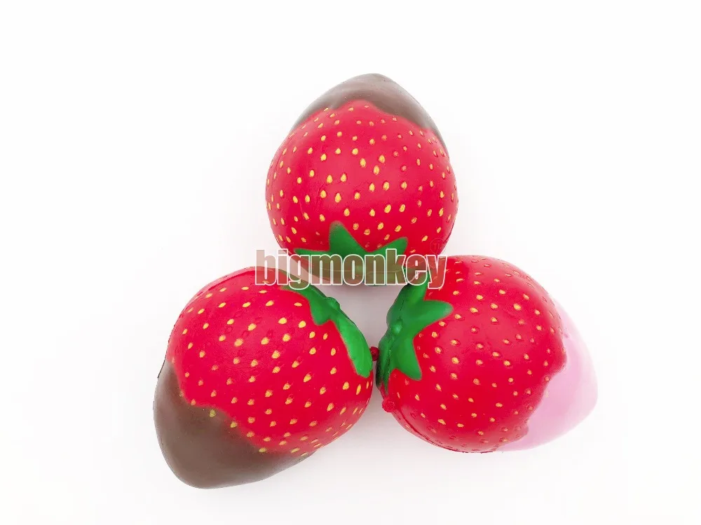 Новый 1 шт. 11 см Jumbo шоколадный Джем Клубника Kawaii Милые ремни медленно