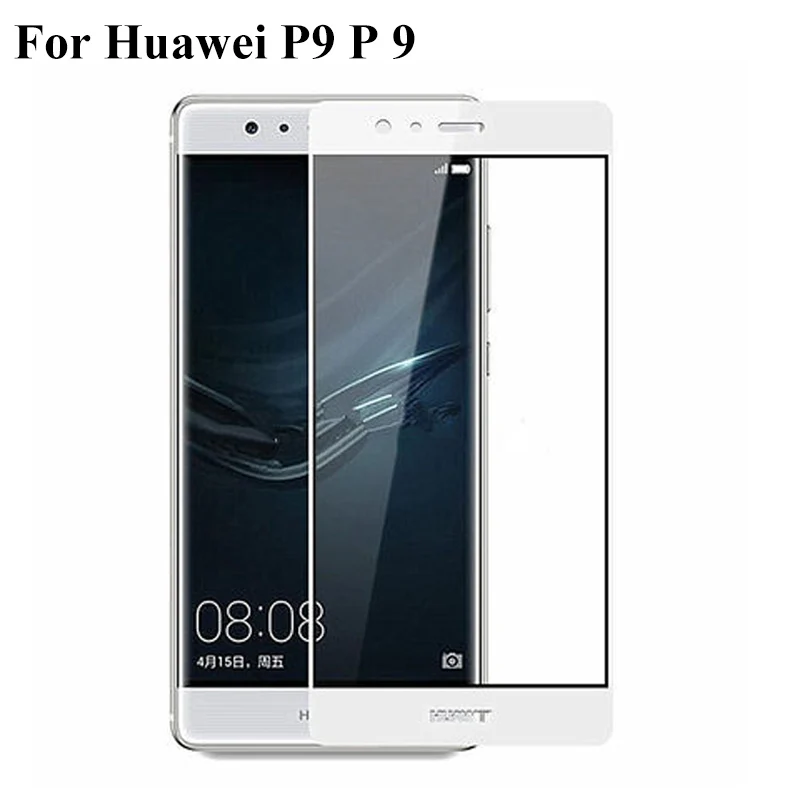 Ультратонкое закаленное стекло 9H золотистого и белого цвета для Huawei P9 P 9