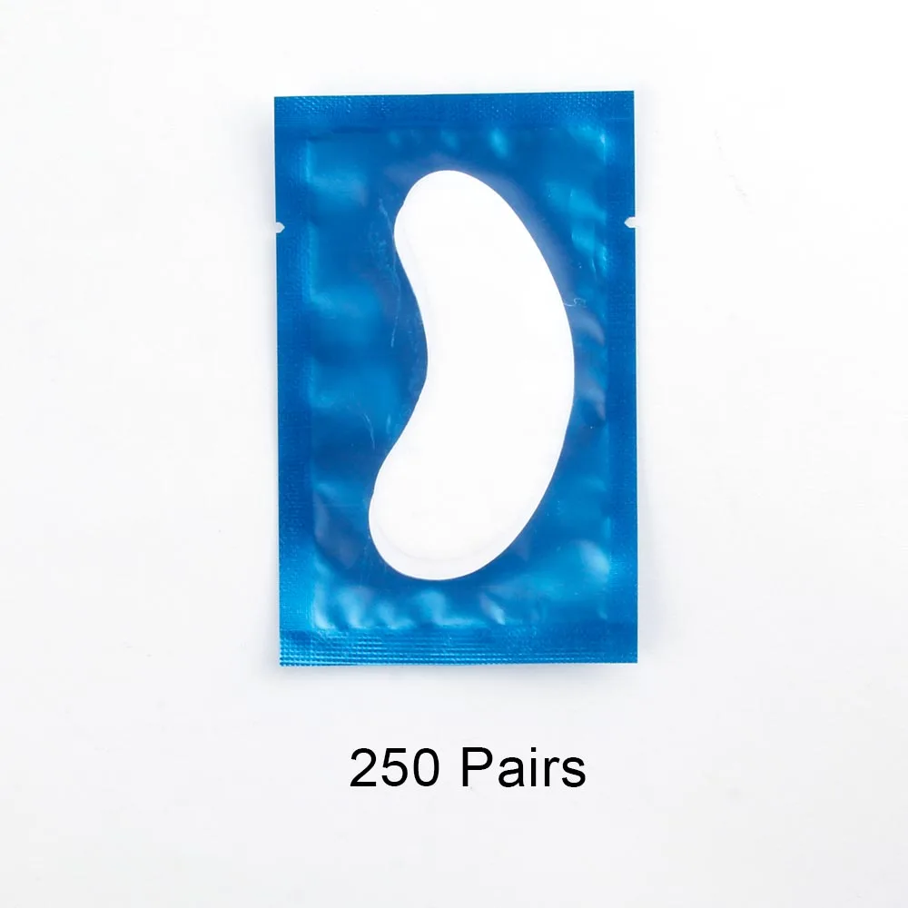 250 pairs blue 50/250 накладные ресницы наклейки для удлинения под глазами клейкие стельки для бумажных ресницы для наращивания гель-обертывания ресниц патч Макияж инструмент - Цвет: 250 pairs blue