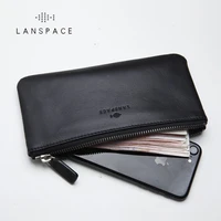 lanspace mens leather wallet brand thin purse fashion designer coin purses holders