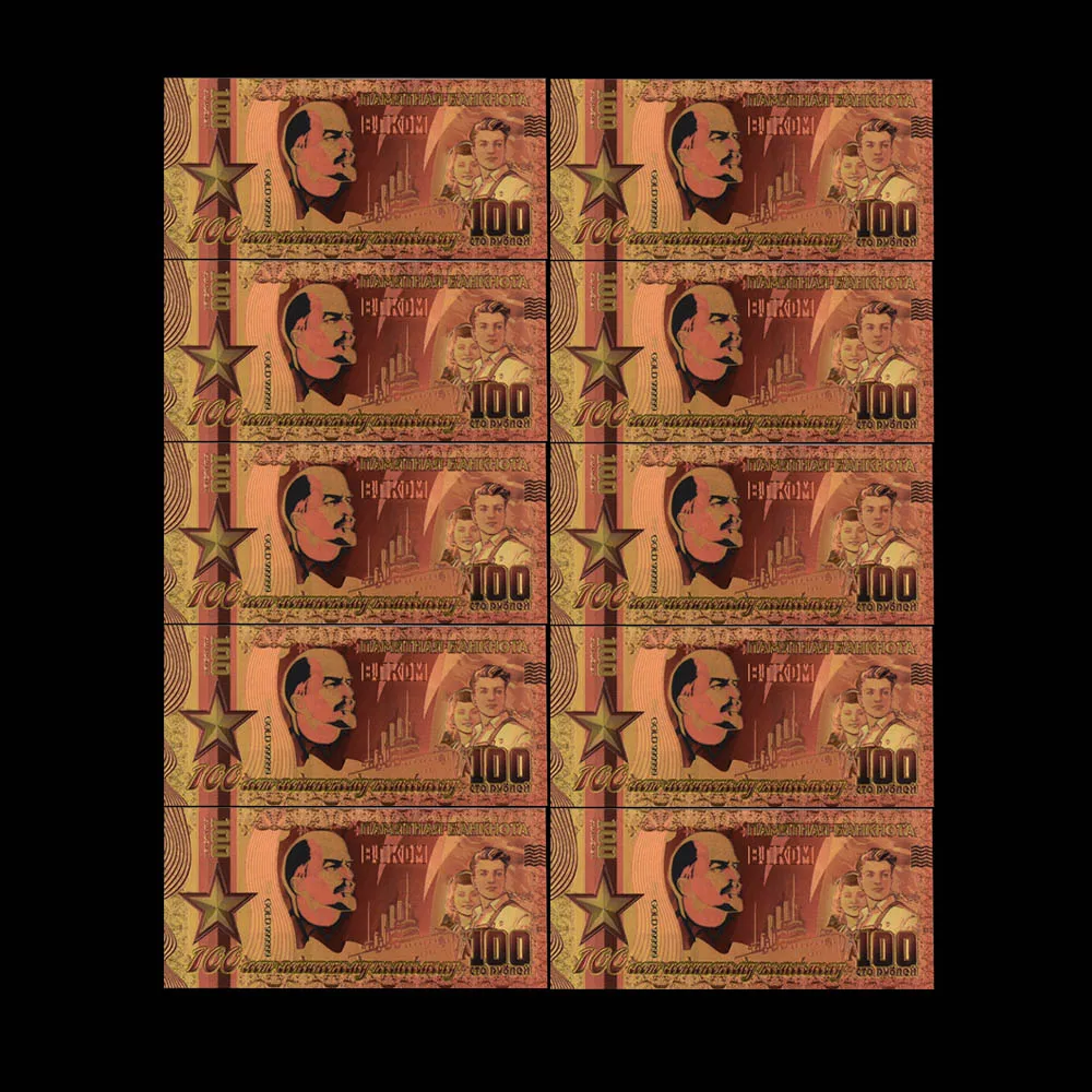 style 6 10 шт./партия, Новое Великолепное российское золото Banknotes 2000 рубля, 24 k Золотая фольга, позолоченные банкноты, коллекция бизнес-подарков - Цвет: style 6