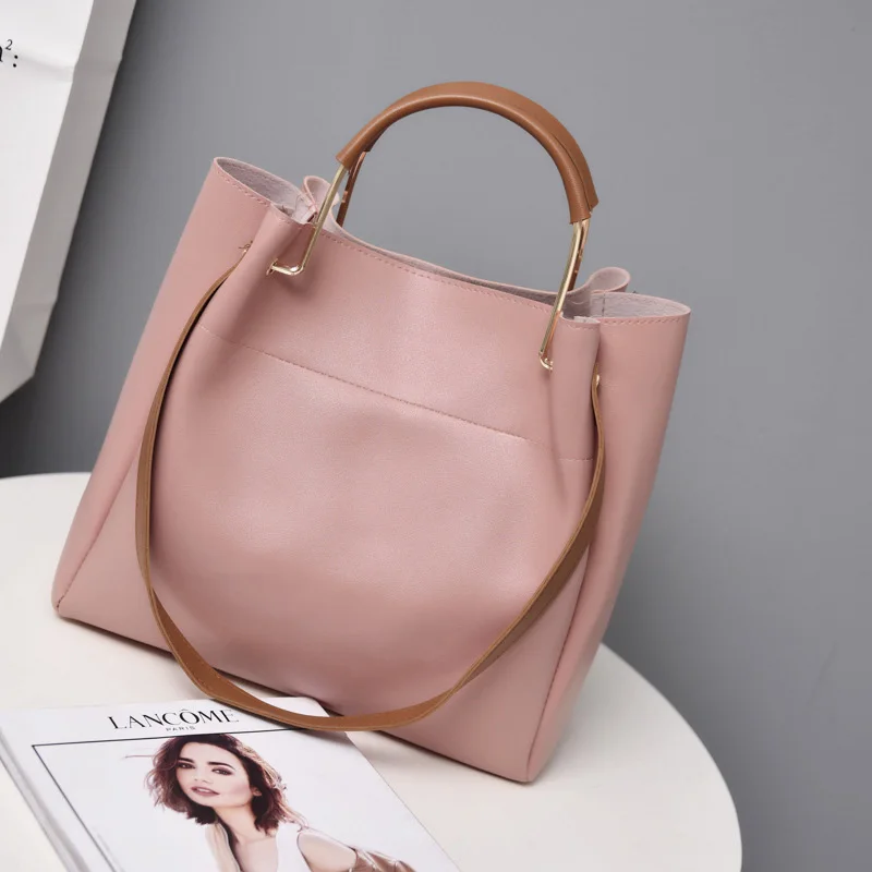 Brand Design Women Shoulder Bag Large Capacity Chain Bucket Handbags Quality PU Leather Women's Totes Shopping Bag sac a main