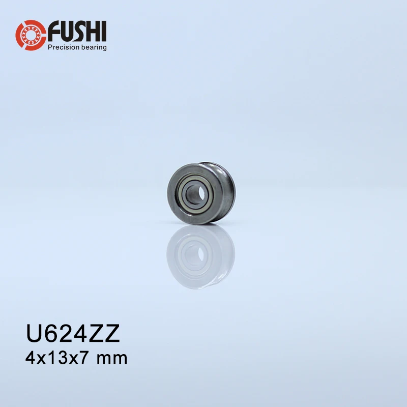 Высокоуглеродистая сталь U624ZZ (20 шт.) U Groove герметичный шариковый подшипник 624UU