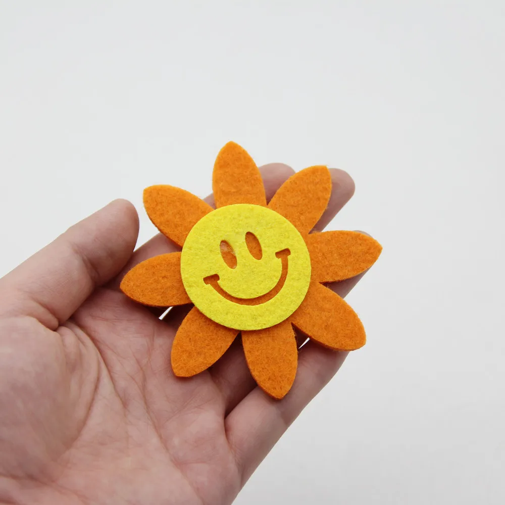 Smile Sun Flower смешанный цветной войлок 8 5 см тканевый материал сделай сам ручная