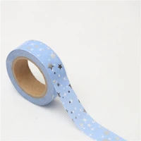15mm10m silver star festival washi tape adhesive tape diy scrapbooking sticker label masking tape