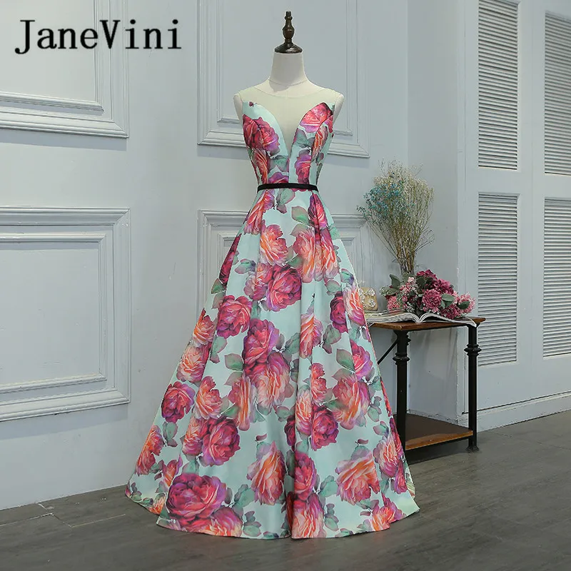 Женское атласное платье с цветочным принтом принтом|bridesmaid dresses|long bridesmaid dresswedding