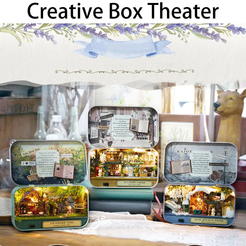 DIY кукольные домики для детей коробка театр Forest Rhapsody 3D мини-Головоломка сделай